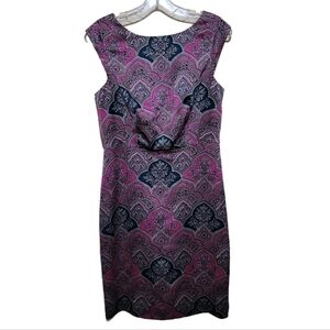 The Limited Pink Gray Blue Multicolored Paisley Print Sleeveless Dress Sz 2